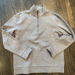 Men's Huge Boss Gray Quarter-Zip Sweater size large